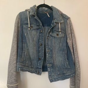 Free People Distressed Denim Jacket